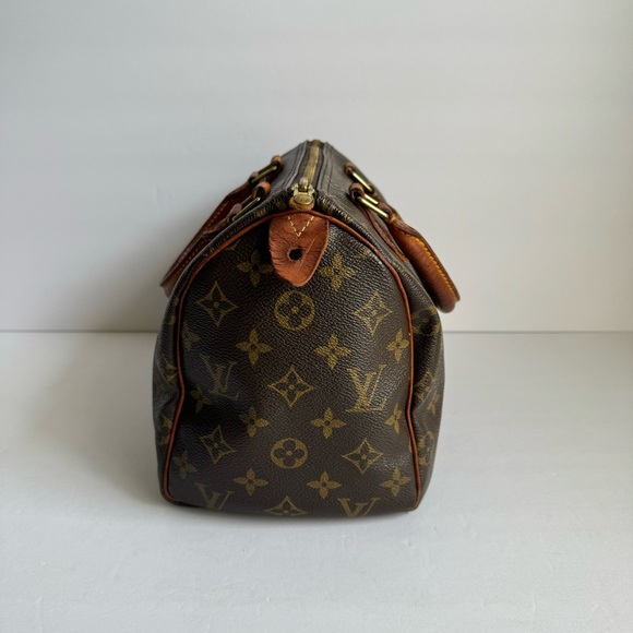 Louis Vuitton Speedy 25 Bag LV Monogram Canvas Top Handle Soft Dr Satchel Purse - Picture 11 of 17